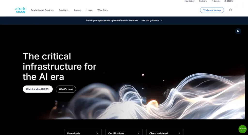 Cisco Website - Screenshot