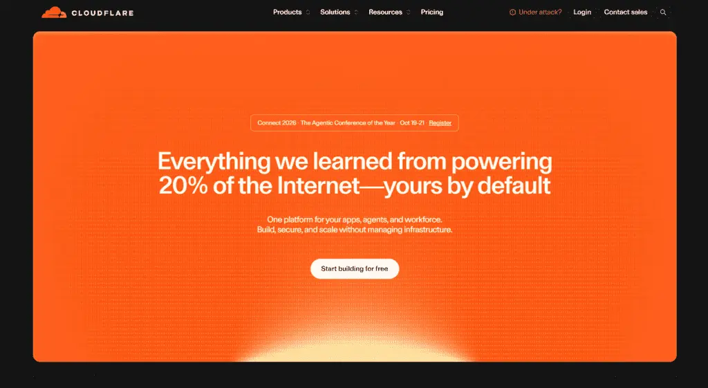 Cloudflare Website - Screenshot