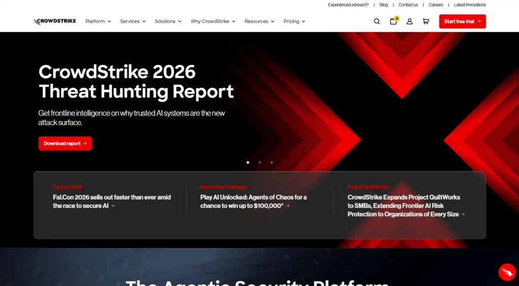 CrowdStrike Website - Screenshot